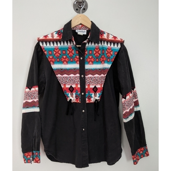 Banjo Dallas VTG Western Rodeo Southwest Shirt - Picture 1 of 8